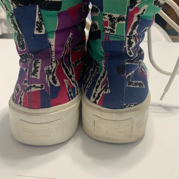 Converse Essential Hi Top Multi Color Skid Grip Sneakers - Picture 14 of 16